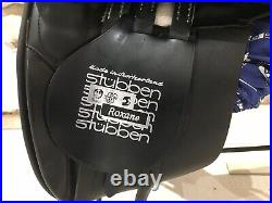 17.5 Stubbed Roxane Dressage / VSD Saddle Black Size 30 Includes Stubben Girth