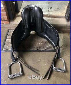 17 Wide Centaur Comfy Deep Seat Dressage Saddle with Leathers, Irons and 2 Girths