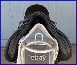 18 Inch Dressage Saddle, State Line Tack Brand with girths and bag