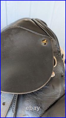18 Inch Dressage Saddle, State Line Tack Brand with girths and bag