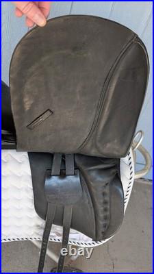 18 Inch Dressage Saddle, State Line Tack Brand with girths and bag