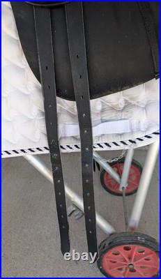 18 Inch Dressage Saddle, State Line Tack Brand with girths and bag