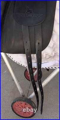 18 Inch Dressage Saddle, State Line Tack Brand with girths and bag