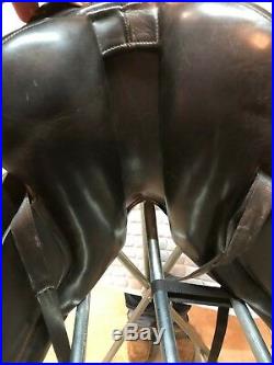 18 Jeremy Rudge Black Leather Dressage Show Saddle Fitted Cover Girth