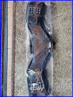 20 Total Saddle Fit StretchTec Dressage Girth brown leather- NEW