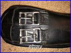22'' Albion Black Leather Padded Dressage Girth Legend