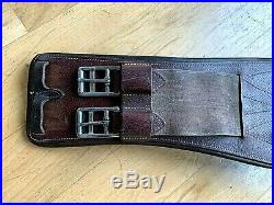 24 DEVOUCOUX Dressage Girth Brown Leather Made in France (EG203)