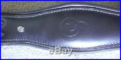 24 Otto Schumacher Dressage Girth Black Leather Double Elastic Roller Buckles