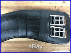 28 shaped black leather contour dressage girth