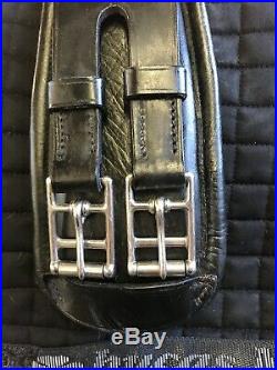 30 JEFFRIES Dressage Show Black Leather Girth MADE IN ENGLAND 28 32 Anatomic