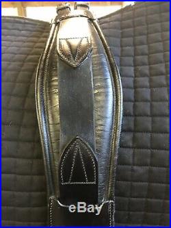 30 JEFFRIES Dressage Show Black Leather Girth MADE IN ENGLAND 28 32 Anatomic