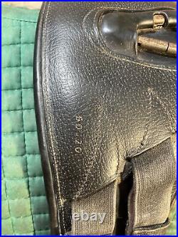 50cm/20in Black Leather Devoucoux Contour Dressage Girth