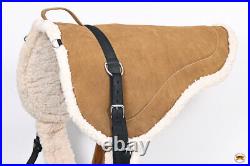 53HS Hilason Western Regular Size Bareback Pad, Breast Collar & Girth