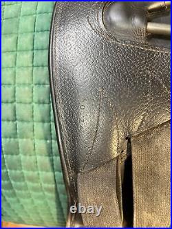 60cm/24in Black Leather Devoucoux Contour Dressage Girth