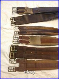 6 used horse girths English (5) good condition, One dressage