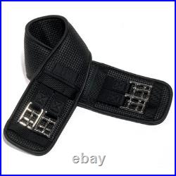 86ER Ovation Airform Chafeless Dressage Girth Steel Roller Buckles Black