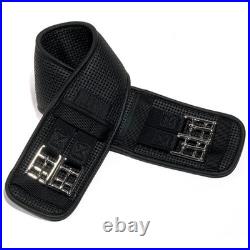 86ER Ovation Airform Chafeless Dressage Girth Steel Roller Buckles Black