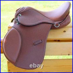 ALL PURPOSE LEATHER ENGLISH JUMPING SADDLE BROWN COLOR 15 to 18 INCH