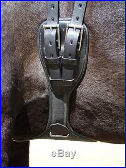 AMERIGO Leather Anatomic PROTECTOR DRESSAGE GIRTH GH23 Black/Brown 55cm-80cm