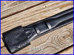 ANKY Padded Black Leather Dressage Girth 28 Terrific Quality! EUC