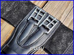 ANKY Padded Black Leather Dressage Girth 28 Terrific Quality! EUC