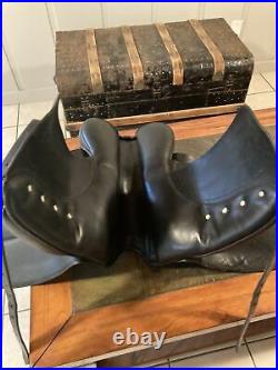 Albion 18 dressage saddle, stirrups and leathers, black girth Included