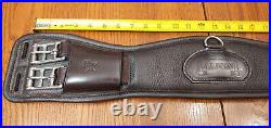 Albion New girth leather dark brown 24 $315 dressage jumping monoflap saddle