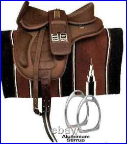 All Purpose Freemax Synthetic Treeless English Horse Handle Saddle With Girth