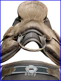 All Purpose Horse Saddle FREEMAX Synthetic English Treeless Suede Tack Size10-18