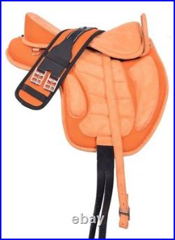 All Purpose Horse Saddle Synthetic English FREEMAX Treeless Suede Tack Size10-18 All Purpose Horse Saddle Synthetic English FREEMAX Treeless Suede Tack Size10-18