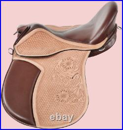 All Purpose Quality Leather Jumping English Riding Horse Saddle Tack