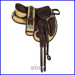 All Purpose Synthetic English Horse Saddle FREEMAX Treeless Suede Tack Size10-18