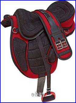 All Purpose Synthetic FREEMAX English Horse Saddle Treeless Suede Tack Size10-18 All Purpose Synthetic FREEMAX English Horse Saddle Treeless Suede Tack Size10-18