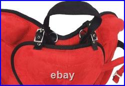 All Purpose Synthetic Freemax Treeless Suede English Horse Saddle Tack Size10-18
