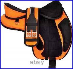 All Purpose Synthetic Treeless FREEMAX English Horse Saddles with Leather Strap