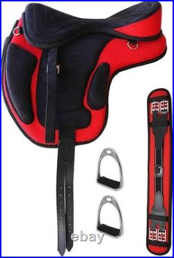 All Purpose Synthetic Treeless Freemax Synthetic Suede English Horse Saddle Tack