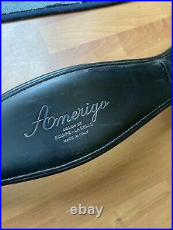 Amerigo Contoured Black Leather Dressage Girth 28 Excellent Used Condition