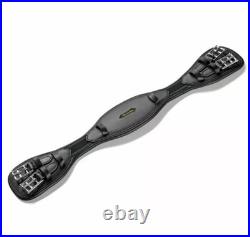 Amerigo Padded leather Anatomic ELASTIC Insets DRESSAGE GIRTH Black 70cm 28