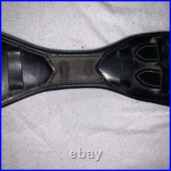 Amerigo Padded leather Anatomic ELASTIC Insets DRESSAGE GIRTH Black 70cm 28