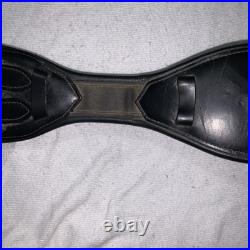 Amerigo Padded leather Anatomic ELASTIC Insets DRESSAGE GIRTH Black 70cm 28