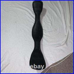 Amerigo Padded leather Anatomic ELASTIC Insets DRESSAGE GIRTH Black 70cm 28