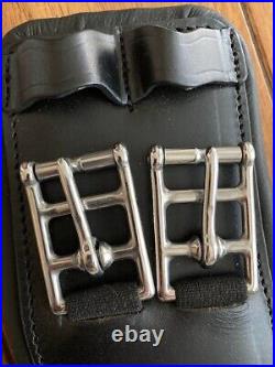 Anatomacal Fancy Black Leather Girth 22