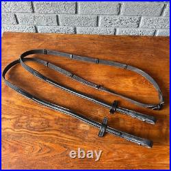Aramas Dressage Reins With Leather Hand Stops 5/8''W X 55''L Cosmetic Flaw Aramas Dressage Reins With Leather Hand Stops 5/8''W X 55''L Cosmetic Flaw