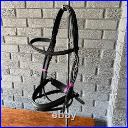 Aramas Raised Padded Dressage Bridle with Flash withLeather Reins Black Oversize Aramas Raised Padded Dressage Bridle with Flash withLeather Reins Black Oversize