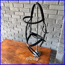 Aramas Raised Padded Dressage Bridle with Flash withLeather Reins Black Oversize Aramas Raised Padded Dressage Bridle with Flash withLeather Reins Black Oversize