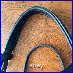 Aramas Raised Padded Dressage Bridle with Flash withLeather Reins Black Oversize Aramas Raised Padded Dressage Bridle with Flash withLeather Reins Black Oversize