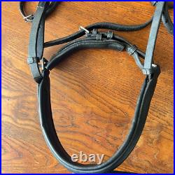 Aramas Raised Padded Dressage Bridle with Flash withLeather Reins Black Oversize Aramas Raised Padded Dressage Bridle with Flash withLeather Reins Black Oversize