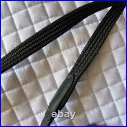Aramas Raised Padded Dressage Bridle with Flash withLeather Web Reins Black Cob Aramas Raised Padded Dressage Bridle with Flash withLeather Web Reins Black Cob