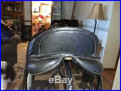 BATES/Isabell Werth leather dressage saddle 17.5 with girth and leathers