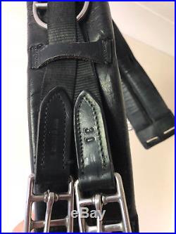 Batchelor's Leather humane Curved Padded Dressage Girth 30, black